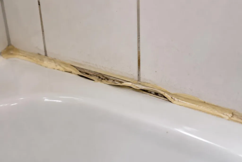 Kitbedrijf Leiderdorp – loslatende kit naast het bad